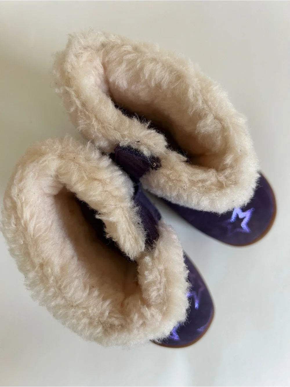 UGG **never worn** Toddler Girl Plush Cuff Boots - Purple